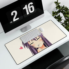 Load image into Gallery viewer, Hanbun no Tsuki ga Noboru Sora Mouse Pad (Desk Mat) With Laptop
