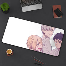 Load image into Gallery viewer, Yuri!!! On Ice Victor Nikiforov, Yuri Plisetsky, Yuuri Katsuki Mouse Pad (Desk Mat) On Desk
