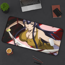 Load image into Gallery viewer, Busujima Saeko Mouse Pad (Desk Mat) On Desk
