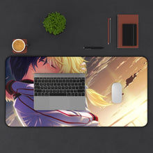 Load image into Gallery viewer, Infinite Stratos Charlotte Dunois, Ichika Orimura Mouse Pad (Desk Mat) With Laptop
