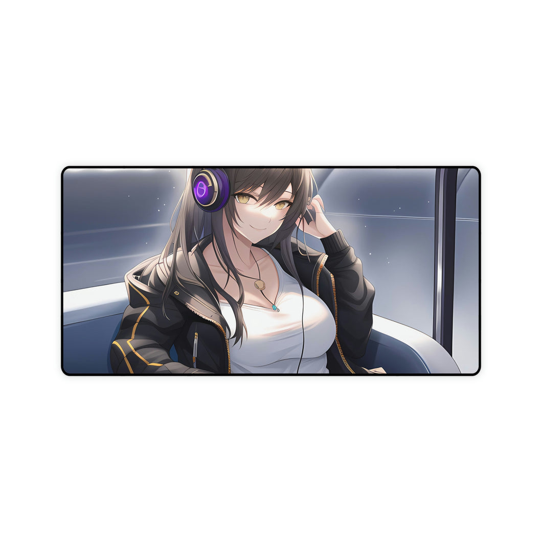 metro music girl Mouse Pad (Desk Mat)