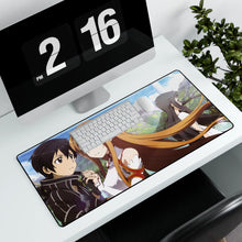 Load image into Gallery viewer, Kirito, Asuna and Yui Mouse Pad (Desk Mat) With Laptop
