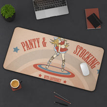 Load image into Gallery viewer, Panty &amp; Stocking with Garterbelt Panty Anarchy, Panty Stocking With Garterbelt Mouse Pad (Desk Mat) On Desk
