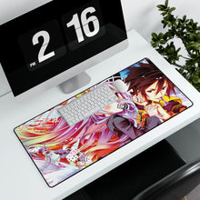 Load image into Gallery viewer, Sora and Shiro Mouse Pad (Desk Mat) With Laptop

