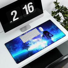 Load image into Gallery viewer, Girl listening to music on beautiful starry night Mouse Pad (Desk Mat) With Laptop
