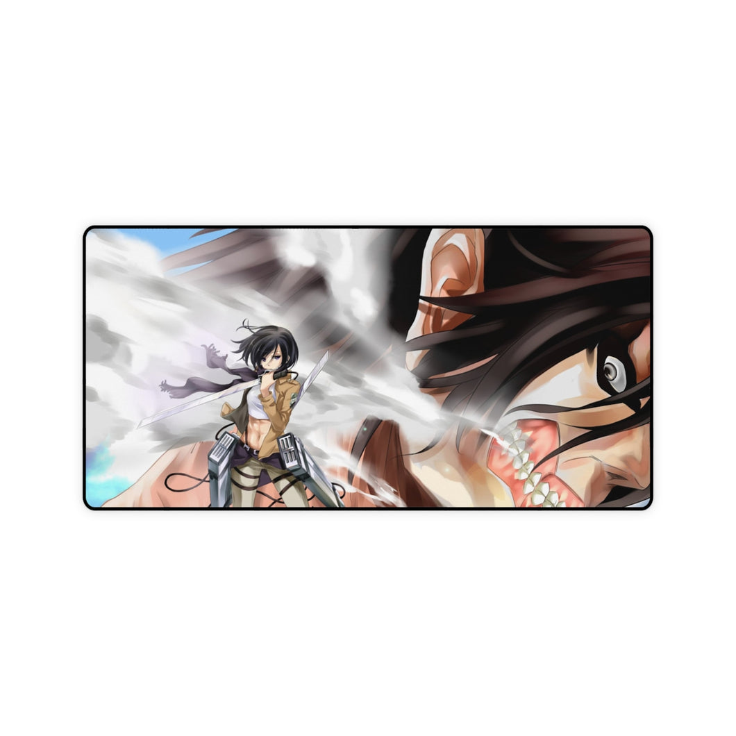 Woa Mikasa is Shredded! Mouse Pad (Desk Mat)