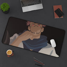 Load image into Gallery viewer, Sukuna, Minimalist Mouse Pad (Desk Mat) On Desk
