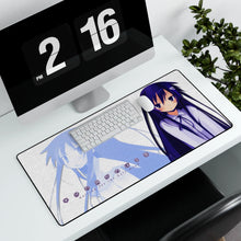 Load image into Gallery viewer, Hanbun no Tsuki ga Noboru Sora Mouse Pad (Desk Mat) With Laptop
