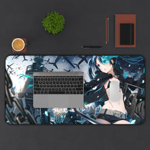 Load image into Gallery viewer, Black Rock Shooter Mouse Pad (Desk Mat) With Laptop
