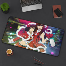 Load image into Gallery viewer, Kurisu &amp; Mayuri Christmas Cheer Mouse Pad (Desk Mat) On Desk
