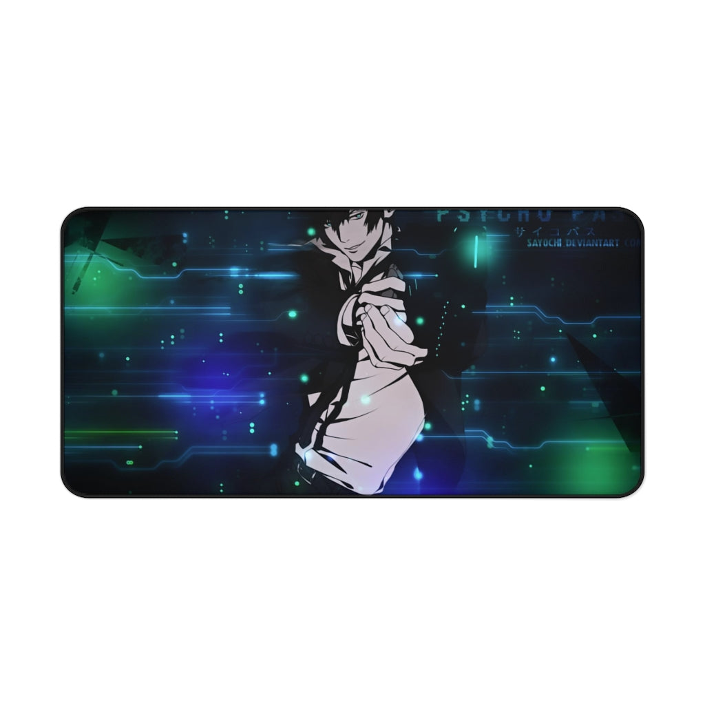 Shinya Kogami With His dominator Mouse Pad (Desk Mat)