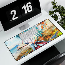Load image into Gallery viewer, A girl with turquise hairs Mouse Pad (Desk Mat) With Laptop

