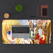 Load image into Gallery viewer, Amagi Brilliant Park Isuzu Sento, Seiya Kanie, Latifa Fleuranza Mouse Pad (Desk Mat) With Laptop
