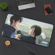 Load image into Gallery viewer, Hina And Hodaka Meet After So long Mouse Pad (Desk Mat) On Desk
