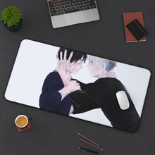 Load image into Gallery viewer, Yuri!!! On Ice Victor Nikiforov, Yuuri Katsuki Mouse Pad (Desk Mat) On Desk
