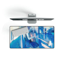 Load image into Gallery viewer, Anime Girl Student Riding Train Mouse Pad (Desk Mat)
