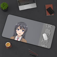 Load image into Gallery viewer, Mai Sakurajima Kanji Background Mouse Pad (Desk Mat) Background
