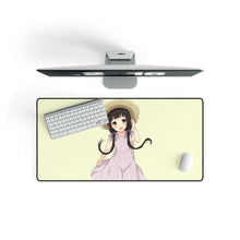 Load image into Gallery viewer, Kuma Miko: Girl Meets Bear Mouse Pad (Desk Mat) On Desk
