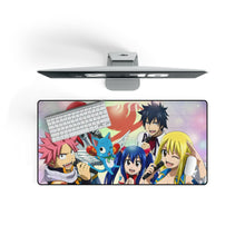 Load image into Gallery viewer, Fairy Tail Natsu Dragneel, Erza Scarlet, Gray Fullbuster, Lucy Heartfilia, Happy Mouse Pad (Desk Mat) On Desk
