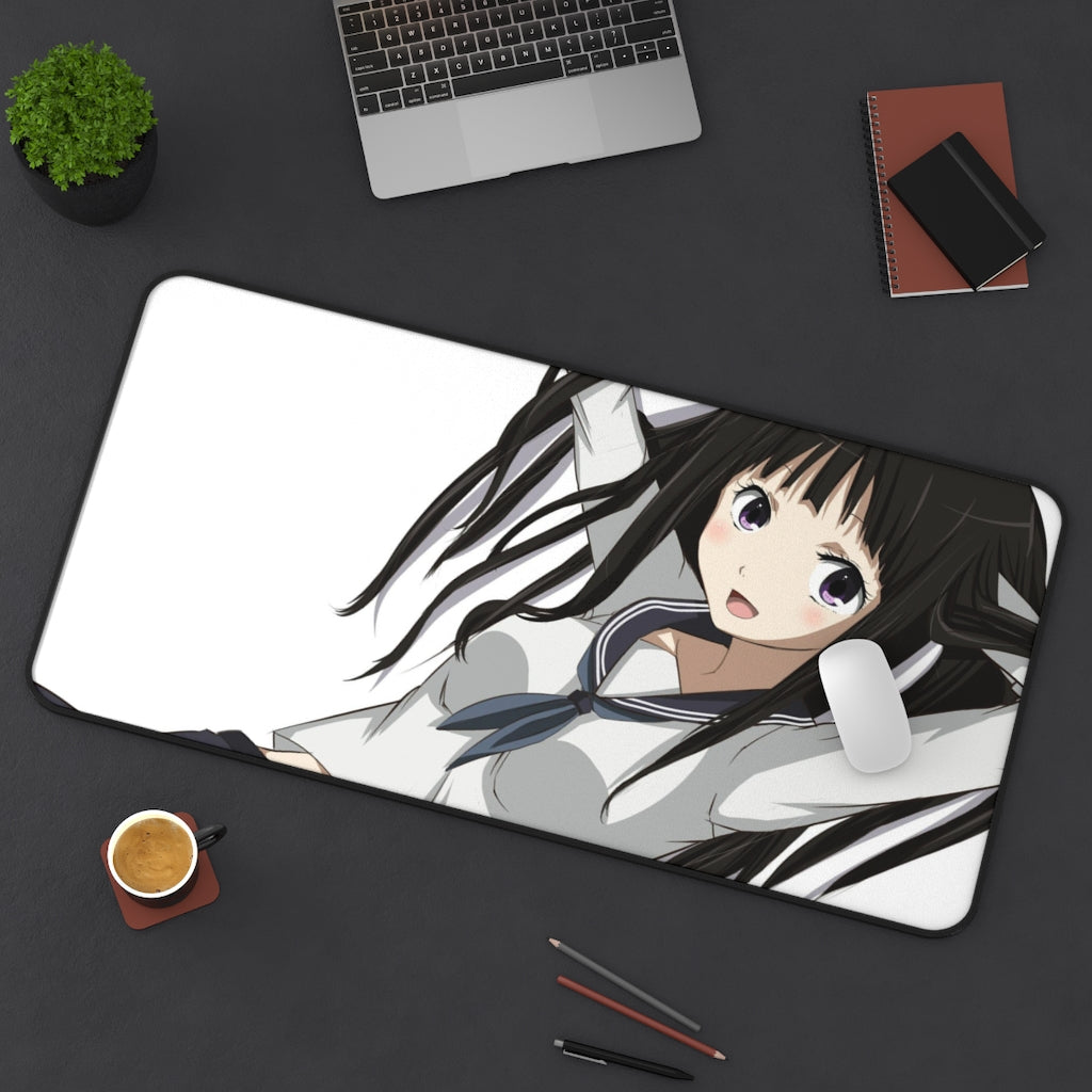 Eru Chitanda  smiling Mouse Pad (Desk Mat) On Desk