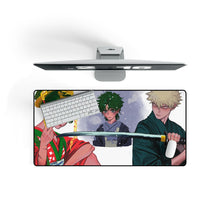 Load image into Gallery viewer, My Hero Academia Izuku Midoriya, Katsuki Bakugou Mouse Pad (Desk Mat) On Desk
