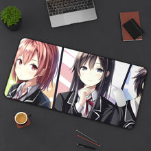 Load image into Gallery viewer, My Teen Romantic Comedy SNAFU Hachiman Hikigaya, Yukino Yukinoshita, Yui Yuigahama Mouse Pad (Desk Mat) On Desk
