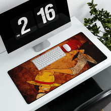 Load image into Gallery viewer, One Piece Monkey D. Luffy Mouse Pad (Desk Mat) With Laptop
