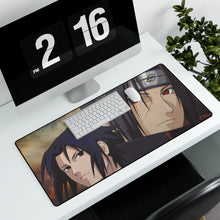 Load image into Gallery viewer, Sasuke and Itachi Uchiha Mouse Pad (Desk Mat) With Laptop

