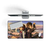 Load image into Gallery viewer, Mitsuha and Taki (Your Name) Mouse Pad (Desk Mat) On Desk
