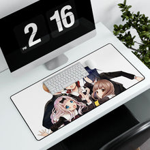 Load image into Gallery viewer, Kaguya-sama: Love is War Kaguya Shinomiya, Chika Fujiwara, Miyuki Shirogane Mouse Pad (Desk Mat) With Laptop
