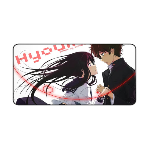 Eru Chitanda  And Hōtarō Orekiholding hands together Mouse Pad (Desk Mat)