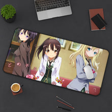Load image into Gallery viewer, Boku Wa Tomodachi Ga Sukunai Sena Kashiwazaki, Yozora Mikazuki, Rika Shiguma Mouse Pad (Desk Mat) On Desk

