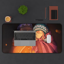 Load image into Gallery viewer, Laid-Back Camp by Mouse Pad (Desk Mat) With Laptop

