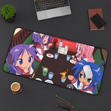 Load image into Gallery viewer, Lucky Star Konata Izumi, Kagami Hiiragi, Tsukasa Hiiragi, Miyuki Takara Mouse Pad (Desk Mat) On Desk
