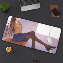 Load image into Gallery viewer, Mai Sakurajima Mouse Pad (Desk Mat) With Laptop
