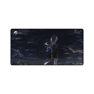 Girl with animal ear walking in the night Mouse Pad (Desk Mat)