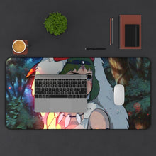 Load image into Gallery viewer, Princess Mononoke Mouse Pad (Desk Mat) With Laptop
