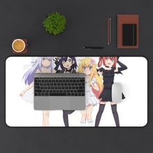 Load image into Gallery viewer, Gabriel DropOut Satanichia Kurumizawa Mcdowell, Gabriel Tenma White, Vignette Tsukinose April, Raphiel Shiraha Ainsworth Mouse Pad (Desk Mat) With Laptop
