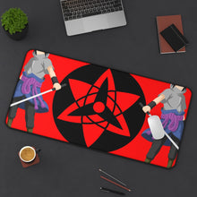 Load image into Gallery viewer, Sasuke Uchiha Mangekyō Sharingan Mouse Pad (Desk Mat) On Desk
