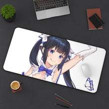 Load image into Gallery viewer, Is It Wrong To Try To Pick Up Girls In A Dungeon? Mouse Pad (Desk Mat) On Desk
