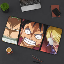 Load image into Gallery viewer, Zoro,Luffy and Sanji Mouse Pad (Desk Mat) On Desk
