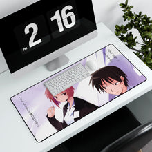 Load image into Gallery viewer, Hanbun no Tsuki ga Noboru Sora Mouse Pad (Desk Mat) With Laptop
