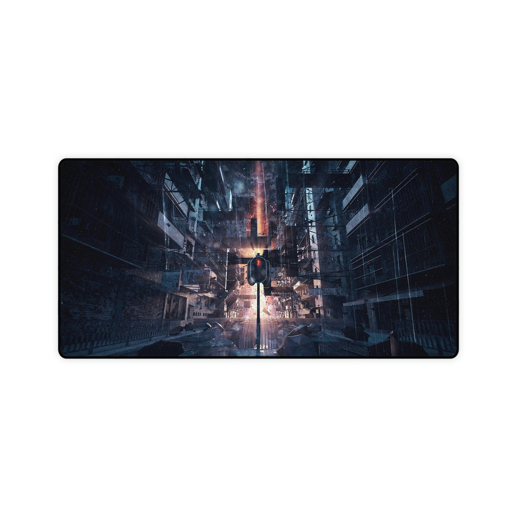 #8.2906, Buildings, Apartment, Explosion, Anime, Art, Mouse Pad (Desk Mat)