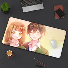 Load image into Gallery viewer, Anime Orange Mouse Pad (Desk Mat) On Desk
