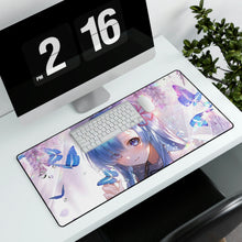 Load image into Gallery viewer, Anime, Girl, Butterfly, Rem, Maid, Long Hair, Re:Zero, Mouse Pad (Desk Mat)
