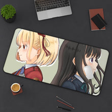 Load image into Gallery viewer, Lycoris Recoil Takina Inoue, Chisato Nishikigi Mouse Pad (Desk Mat) On Desk
