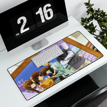 Load image into Gallery viewer, Clannad Tomoya Okazaki, Nagisa Furukawa, Akio Furukawa, Sanae Furukawa Mouse Pad (Desk Mat) With Laptop
