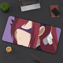 Load image into Gallery viewer, Ezra Scarlet Minimalist V1 Mouse Pad (Desk Mat) On Desk

