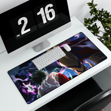 Load image into Gallery viewer, All Might and Deku Vs Vilain Mouse Pad (Desk Mat) With Laptop
