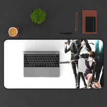 Load image into Gallery viewer, Psycho-Pass Akane Tsunemori, Nobuchika Ginoza Mouse Pad (Desk Mat) With Laptop
